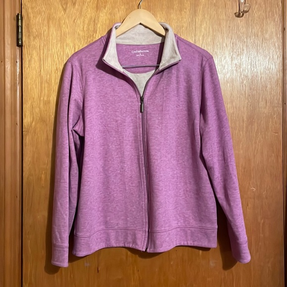 •CROFT& BARROW•FUSHIA FULL ZIP LIGHTWEIGHT JACKET SIZE LARGE EUC(LIKE NEW) - Picture 5 of 5